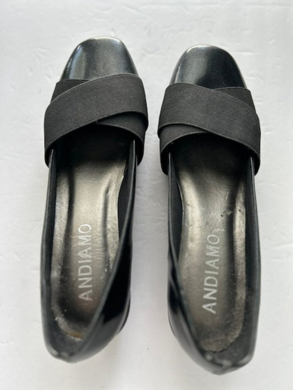 NWT Andiamo Women's Whitney Black Wedge Shoes, Size 8M